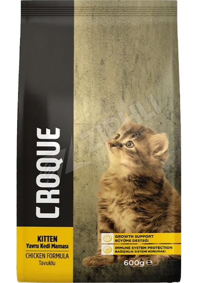3 Adet Croque Tavuk Etli Yavru Kedi Maması 600 Gr