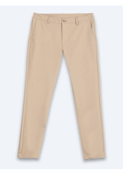 Kip Bej Düz Dokuma Jogging Fit Casual Pamuk Karışımlı Pantolon