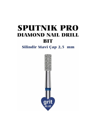 Elmas Silindir Freze Mavi Çap 2,5mm