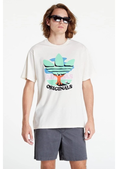 Adidas Clothing T-shirts Trefoil Tree Te Yonca Ağacı Desenli Erkek Tişört Krem
