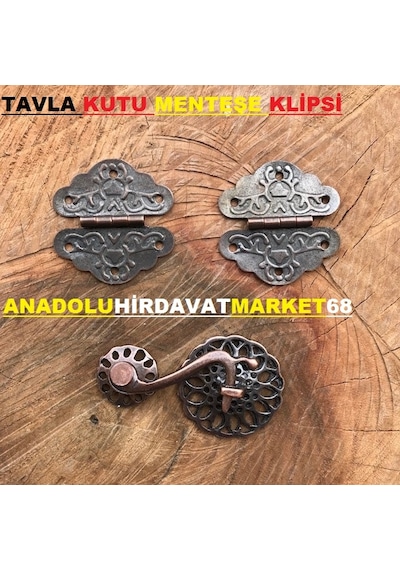 Anadoluhirdavat Yonca Dekoratif Kutu Menteşe Klips Tavla Menteşe Klipsi