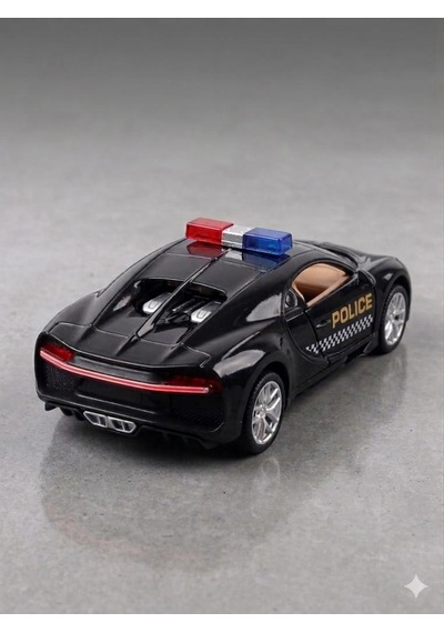 Süper Sport Siyah Polis Arabası Kapıları Açılabilir Çek Bırak Model Siyah