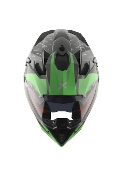 Cross Kask Vizörlü Axor Yeşil Gri Xl Gri - Yeşil XL