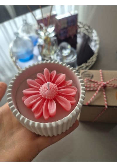 Bernami Mumluk Şamdanpinterest Papatyalı Özel Tasarım Mum 1 Adet Diğer