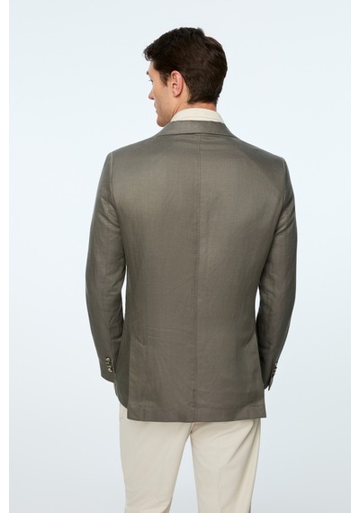 Morven Erkek Nefti Dokuma Trend Düz Slim Fit Mono Yaka Ceket 26ys002004708 Nefti