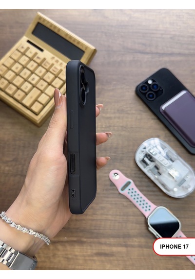Apple iPhone 17 Uyumlu Kamera Korumalı Darbeye Dayanıklı Renk Atmayan Keep Silikon Kılıf Siyah