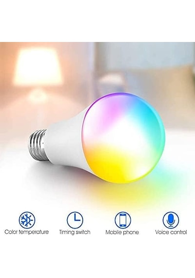 Tuya Bluetooth Akıllı Led Ampuller Rgbcw, E27, Müzik Senkronizasyonu Renk Değiştirme, Oturma Odası, Parti, 2 Paket İçin Uygulama Kontrolü İle Diğer