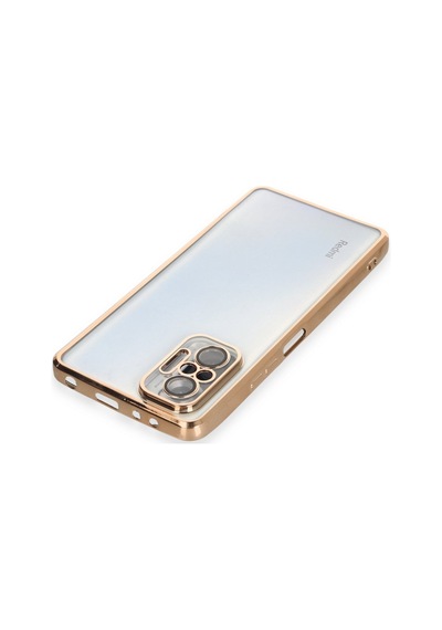 Xiaomi Redmi Note 10 Pro Uyumlu Kılıf Lensli Silikon - Gold