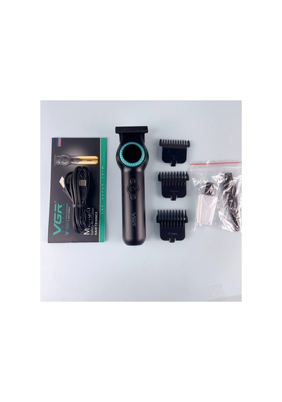 Şarjlı Tıraş Makinesi V-990 - 8000 Rpm Turbo Led Işıklı 200 Dakika - Siyah