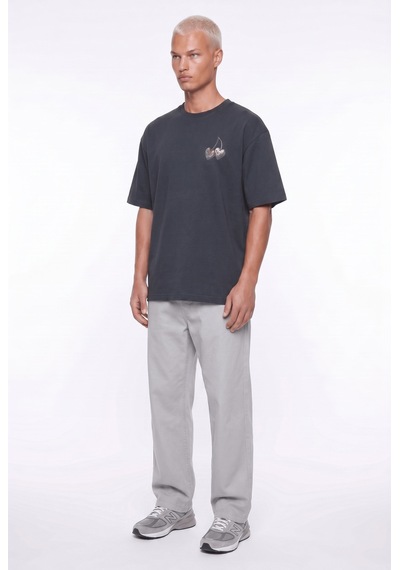 Respire Erkek Harvest Baskılı Oversize T-shirt Siyah
