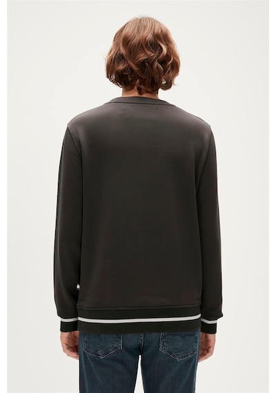 Bad Bear Felt Crewneck Erkek Sweatshirt-5080 Raven