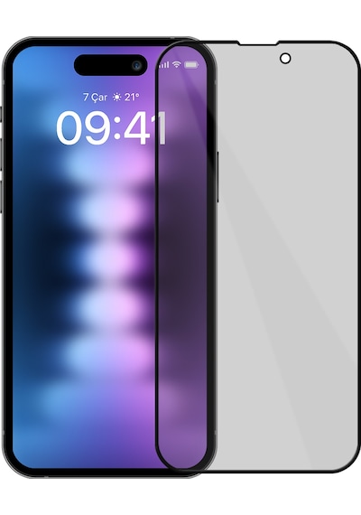 Buff Apple iPhone 15 Pro Max Uyumlu 5d Privacy Ekran Koruyucu