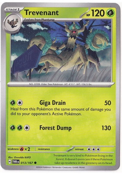Trevenant 013/167 - Twilight Masquerade - Pokemon Kartı Mint