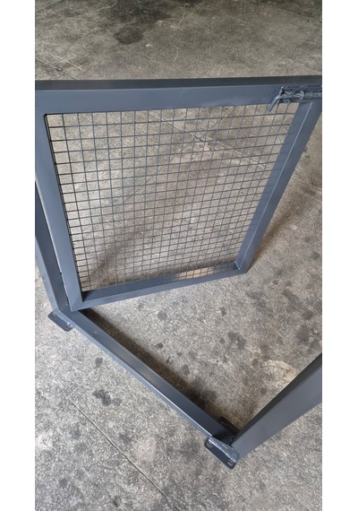 Tel Çit Kapı - Dar Delikli Tel Kapısı - 100 Cm Yükseklik X 100 Cm Eni - -antrastik - Gri