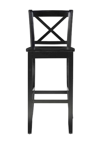Alaçatı Ahşap Bar Sandalyesi Siyah