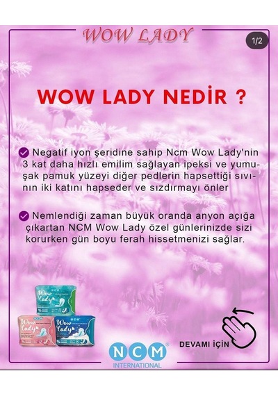 Wow Lady Günlük Set 3 x 20'li