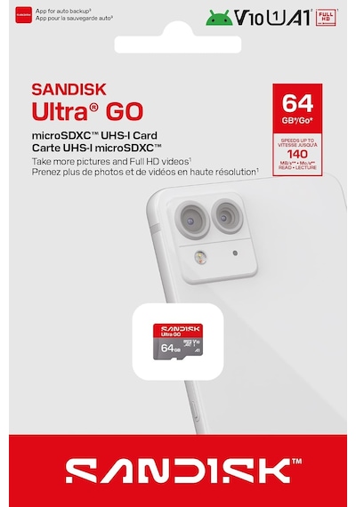 Sandısk Ultra Go Microsd Uhs I Card 64 Gb, Up To140mb/s