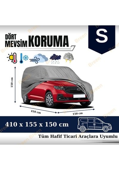 Breen Ticarilere Uyumlu Gri - S Araba Branda, Oto Örtüsü Araç Uzunluğu 4.10m'kadar Gri - S Beden