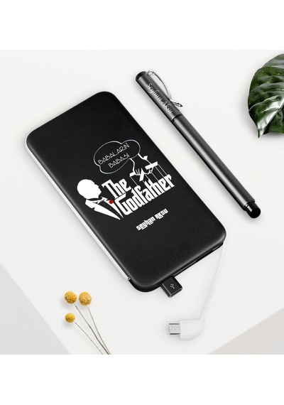 Kişiye Özel Babaların Babası Siyah 5000 Mah Hızlı Şarj Powerbank (431644670)