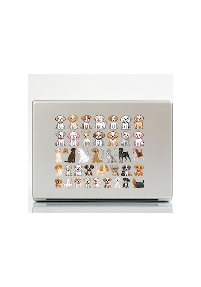 88 Adet Sevimli Köpekler Sticker Seti - Etiket Seti Scrapbook Bullet Journal Çok Renkli