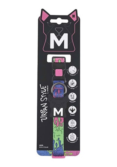 M-pets Urban Style Lava Köpek Boyun Tasması Medium 30,5x50,8 Cm 244-58058.03 Çok Renkli