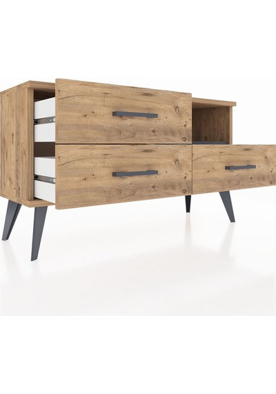 Arges Şifonyer Tek Raflı 3 Çekmeceli 88x30x48 Çam-antrasit/çam Antrasit/çam Arges Şifonyer Tek Raflı 3 Çekmeceli 88x30x48 Çam-antrasit/çam Antrasit/çam