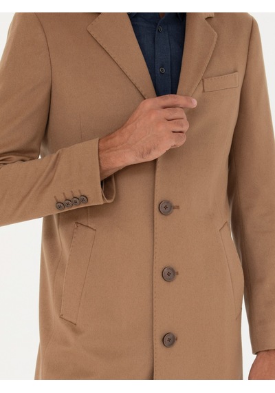 Cacharel Erkek Camel Palto 50270706-vr015 Kahverengi