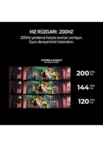 Gamepower Vivid T50 27'' 0.5 MS 200 Hz Curved RGB Beyaz Full HD VA Gaming Monitör