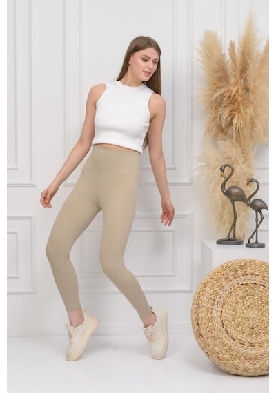 Bonbonetti Chocolate Baby & Kids Fitilli Seamless Çizgili Tayt Yüksek Bel Dayanıklı Örme Kumaş Spor Tayt Toparlayıcı Krem Bonbonetti Chocolate Baby & Kids Fitilli Seamless Çizgili Tayt Yüksek Bel Dayanıklı Örme Kumaş Spor Tayt Toparlayıcı Krem
