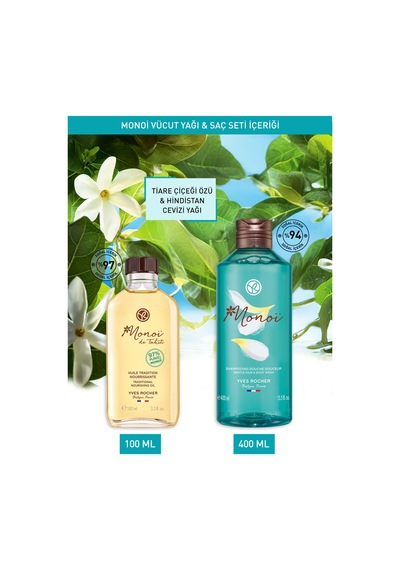 Yves Rocher Monoi Işıltı Vücut Ve Saç Seti