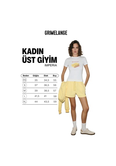 Grımelange Imperıa Kadın Yumuşak Kumaşlı Organik Pamuklu Baskı Detaylı Beyaz T-shirt Beyaz Grımelange Imperıa Kadın Yumuşak Kumaşlı Organik Pamuklu Baskı Detaylı Beyaz T-shirt Beyaz