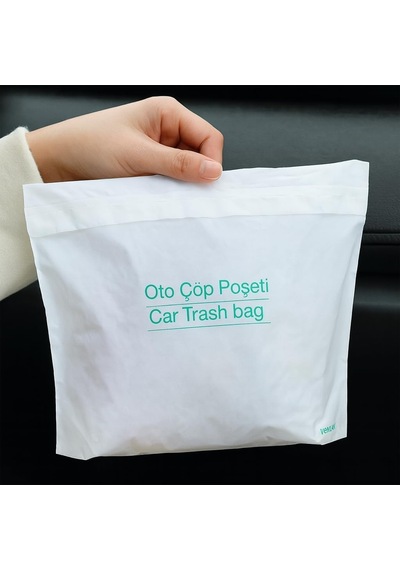 Su Geçirmez, Kendinden Yapışkanlı Tek Kullanımlık Oto Çöp Poşeti, 20'li Paket, Pratik, Sızdırmaz Ve Dayanıklı Araç İçi Torba, Seyahat İçin Hijyenik Kullan At, 23x18.5 Cm Araba Aksesuarı 20 Adet
