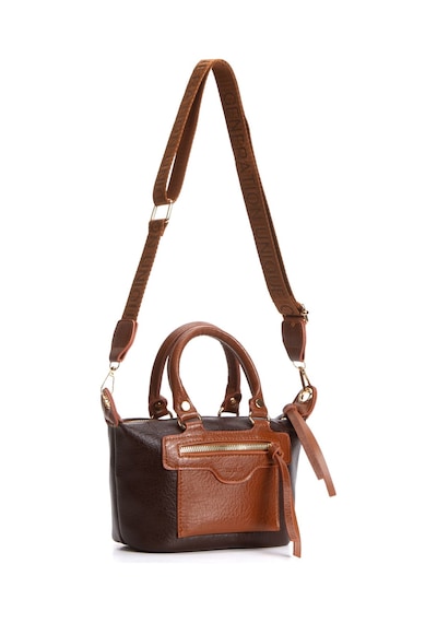 Adelina Bags Kadın Çapraz Askılı Garnili El Kol Ve Omuz Çantası Siyah - Camel