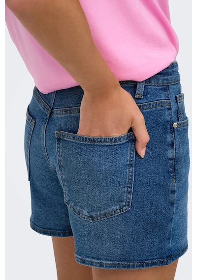Only Onlphine Pamuklu Regular Fit Kot Short Bayan Short 15372986 Mavi