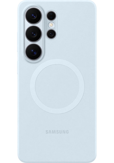 Samsung Galaxy Uyumlu S26 Ultra Silikon Magnet Kılıf - Açık Mavi Açık Mavi
