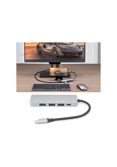 5in1 Type-c To Usb Hub 5 Port Çoklayıcı Laptop Macbook Air İçin Uyumlu Çoğaltıcı Usb 3.0/hdmı/t
