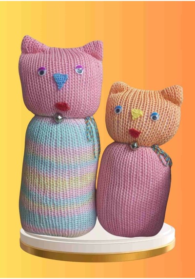 Tıkırık Örgü Yastık Uyku Ve Oyun Arkadaşı Pofuduk&şeker - 35 Cm-45 Cm Diğer