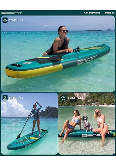 Aır Power Core Şişme Sup Board 335x86x15 Cm Geniş Ve Dengeli Stand Up Paddle Board Tam Set, Deniz & Göl Kullanımı