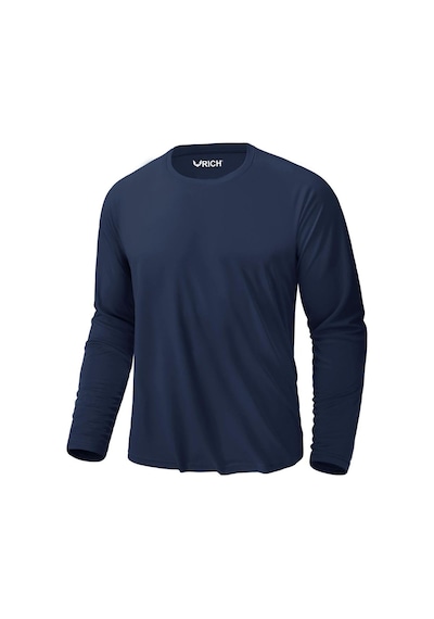 Rich Erkek Siyah-beyaz-antrasit-lacivert 4'lü Paket Basic Uzun Kollu Tişört Body T-shirt Çok Renkli