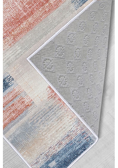 Rovigo Home Dijital Baskı Yıkanabilir Kaymaz Taban Salon Halısı Rvg0591 Mavi