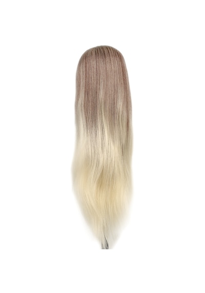 Kuaför Eğitim Mankeni / Yaki + Masa Aparatı / Kahverengi / Platin - Elm-01-461853 Çok Renkli