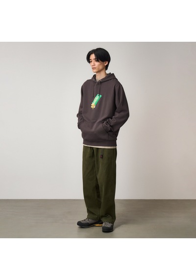 Gramicci Granola Hooded Erkek Kahverengi Sweatshirt G5fu-j091 Kahverengi