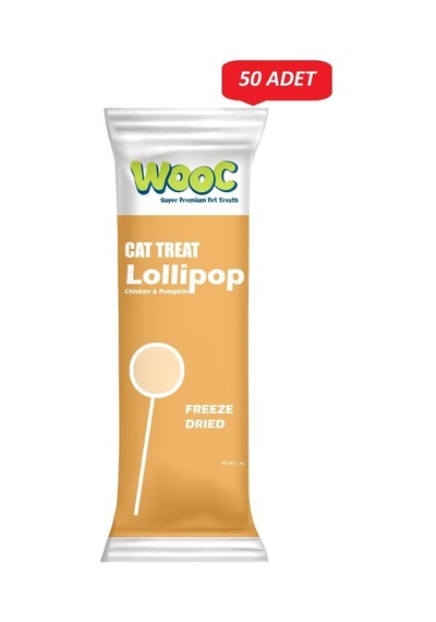 Wooc Lollipop Tavuk Ve Bal Kabaklı Kedi Ödül Maması 1,4 Gr 50 Li Paket