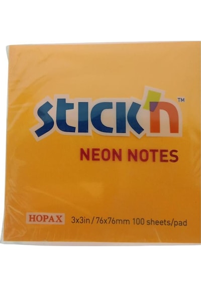 Gıpta Stick'n Post-it Neon Turuncu 76x76 100 Yp 12'li Paket