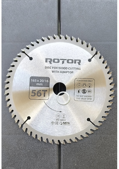 Ahşap Kesme Diski Rotor 165 20/16 Adaptörlü 56t