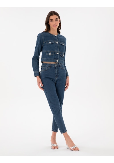 Pierre Cardin Kadın Mavi Ceket Denim 50306930-vr036