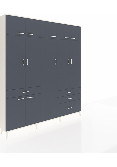 Arges Dolap 11 Raflı 4 Çekmeceli 2 Askılı 220x30x243 Aytaşı-antrasit/antrasit Antrasıt/antrasıt Arges Dolap 11 Raflı 4 Çekmeceli 2 Askılı 220x30x243 Aytaşı-antrasit/antrasit Antrasıt/antrasıt