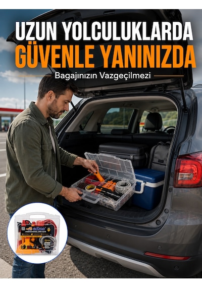 Profesyonel Araç İçi Acil Durum Seti 27 Parça Çok Amaçlı Oto Yardım Çantası - Lisinya