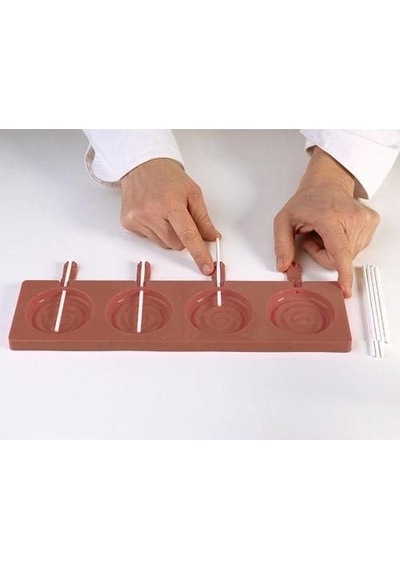 Silikon Lolipop Popkek Çubukları Şeker Çikolata Kalıbı 4 Adet