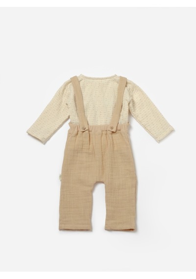 BabyCosy Organik Uzun Kollu Kazak & Salopet Seti Csym7047 001